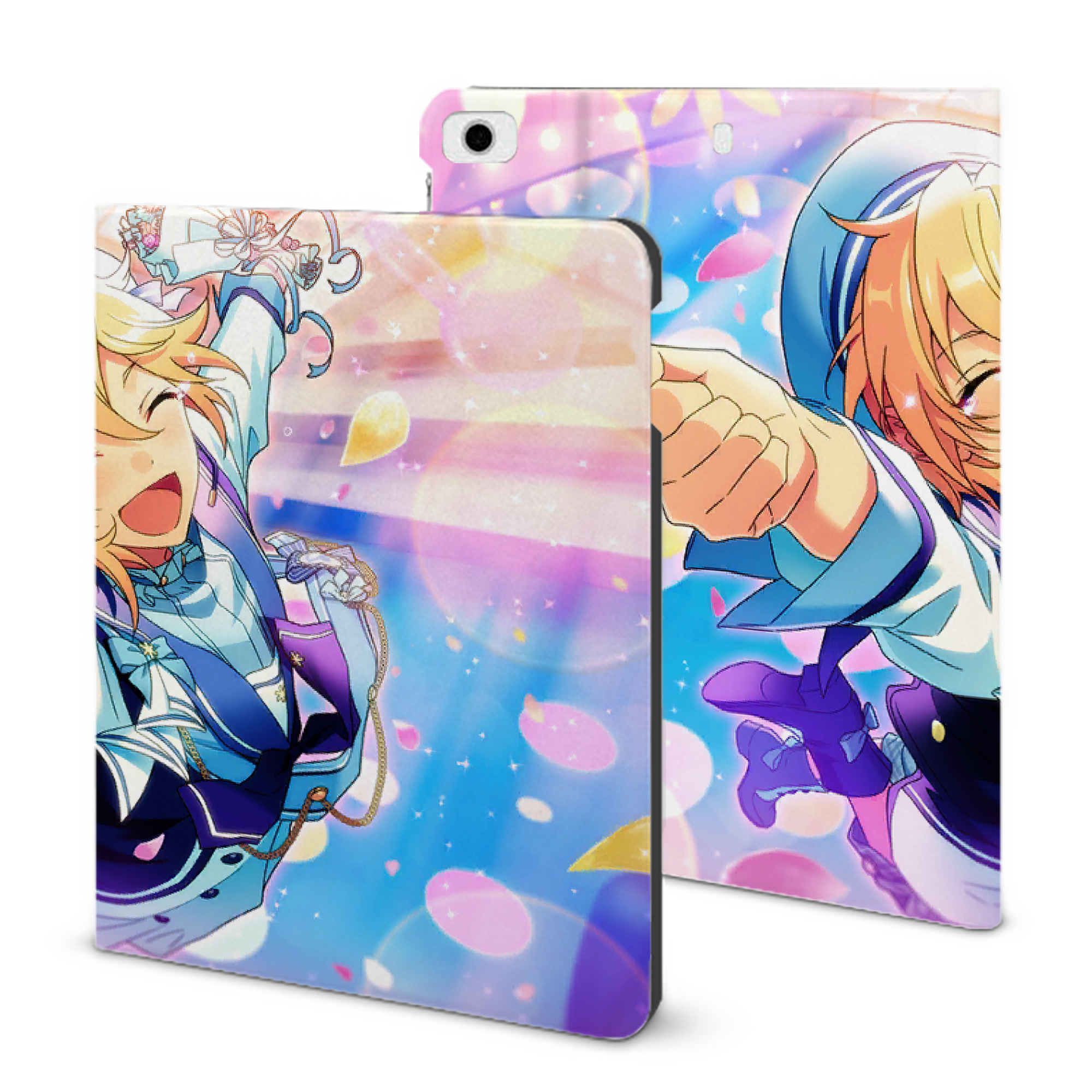 （画像用） あんさんぶるスターズ! Ensemble Stars IPad ケース ブック型 PUレザー TPU 耐衝撃 軽量 薄型 ペン収納なし 全面保護 IPad 各モデル対応